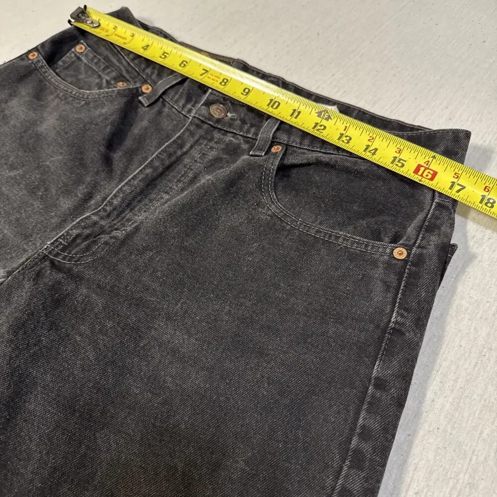 Vintage Levis 550 Relaxed Fit Black Jeans Made in USA 34x32 550-0260 1997